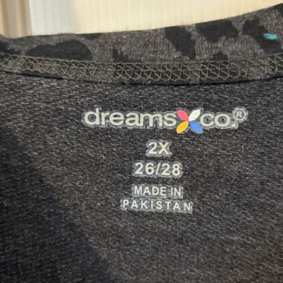 Dream Co Tunic sweat shirt 2X (26/28) Leopard print - Picture 2 of 3